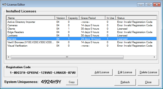 ASSA ABLOY Registration Codes